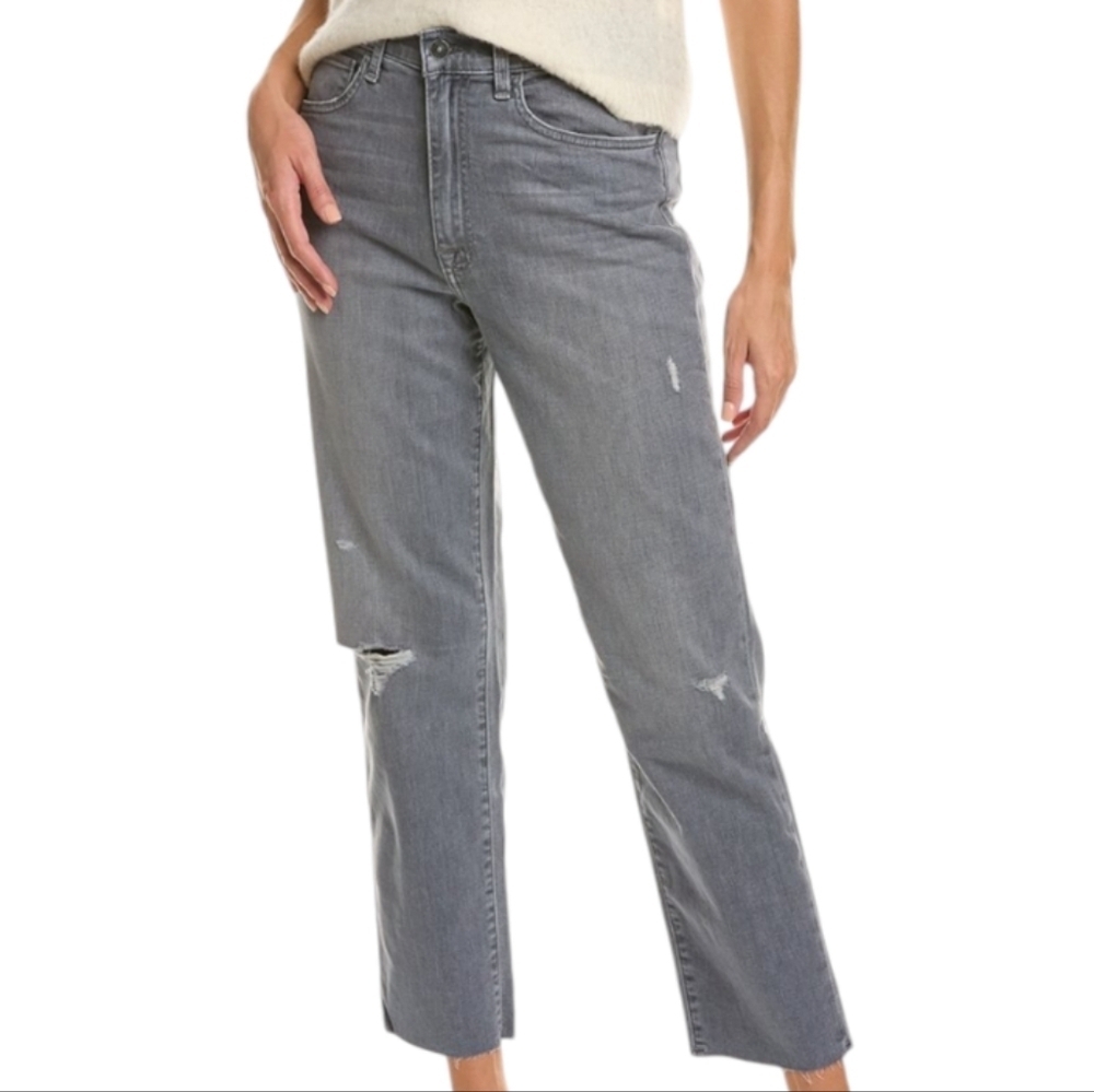 Hudson Kass Dorsey High Rise Straight Ankle Faded Jeans Size 25